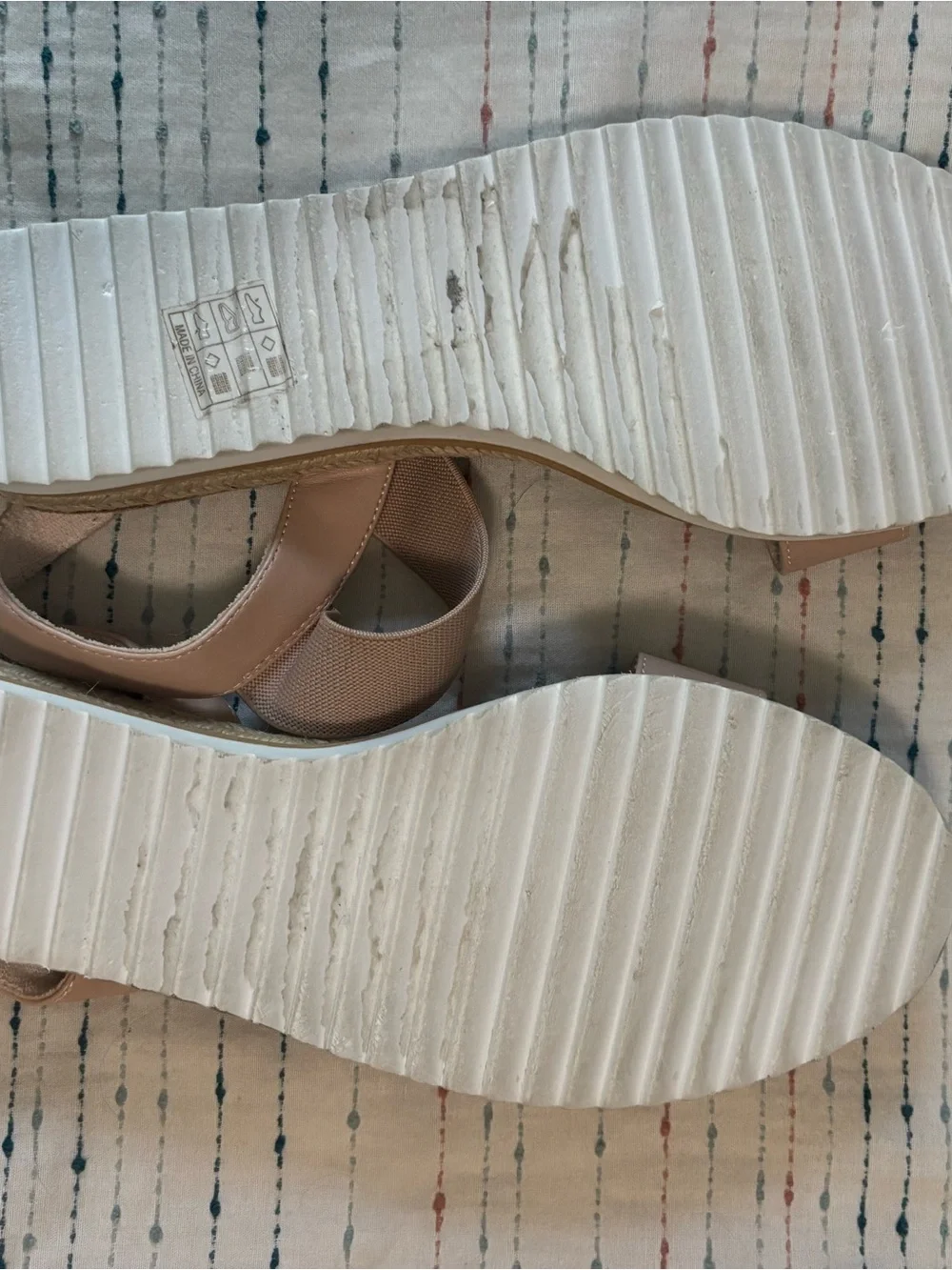 Dream Pairs Blush Pink Elastic Strap Espadrille Sandals
